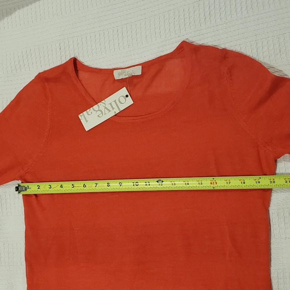 Mesh Tonal Stripped Orange Top Fall HALLOWEEN - Picture 5 of 14